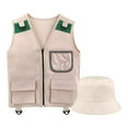 thumbnail image 5 of Donemore Outdoor Sets, Kids Explorer Vest and Hat Pockets- Backyard Safari Cargo Vest Kids Outdoor Activity - Gifts for young kids, Boys and Girls, 5 of 6