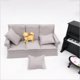 thumbnail image 2 of 1:12 Mini casa de muñecas sala de estar cocina decoración sofá con tres almohadas Wmkox8yii  fhajkh2359, 2 of 3
