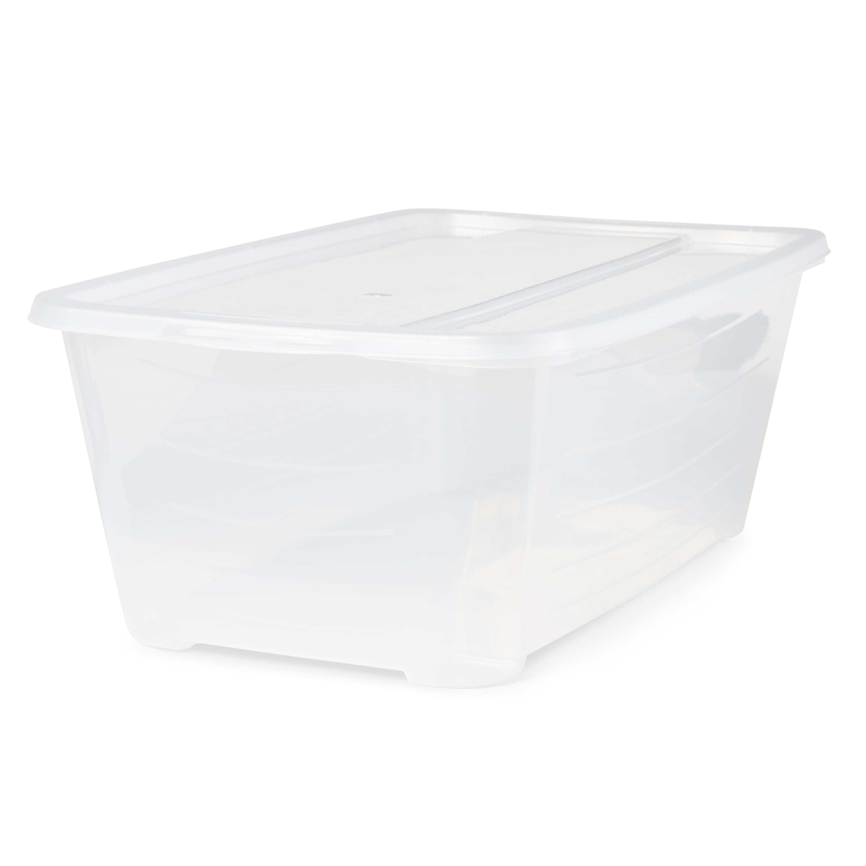 Home Storage Boxes 6 X 9L REALLY USEFUL CLEAR STORAGE BOXES WITH LIDS