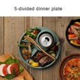 thumbnail image 2 of 5-grid Plastic Children Food Tray Picnic Barbecue Divided Plate For Home Decor, 2 of 5