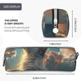 thumbnail image 3 of Fotbe Starry Sky Cloud Wolf Pattern Leather Pencil Case, Pencil Pouch with Durable Zipper, Compact and Stylish Organizer for Stationery, Art Supplies, Travel Essentials, 3 of 7