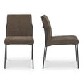 thumbnail image 3 of Moe's Home Collection Danny Dining chair Set of Two Fabric Brown, 3 of 8