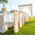 thumbnail image 4 of XunW White Drapes Backdrop Curtain Home Decoration Polyester Fabric Wedding Chiffon White/Pink/Champagne Translucent Curtains One Panel, 4 of 16