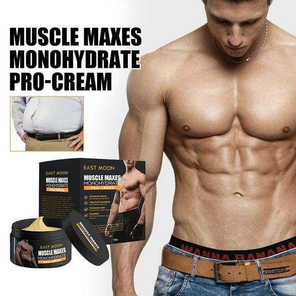 Fiudx Crema de Masaje Muscular, Fórmula Avanzada de Monohidrato de Creatina, Penetración Profunda para El Crecimiento Muscular, Hidratante Nutritivo para La Piel, Recuperación Post-Entrenamiento, Fit