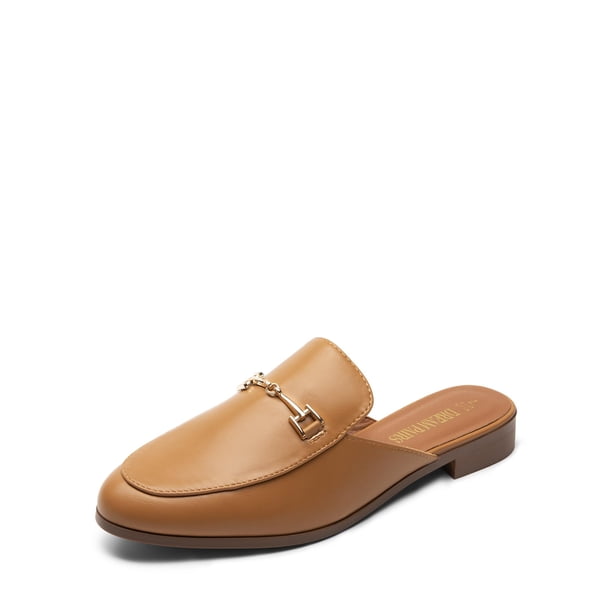 Mules Mujer DREAM PAIRS Color Tan Sin Cordones con Hebilla Talla 7
