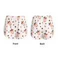 thumbnail image 5 of Lsque Milk Tea Printed Women's Running Shorts with Liner Pockets,Elastic Quick Dry Workout Athletic Gym Yoga Shorts,Womens High Waist Shorts-X-Large, 5 of 9
