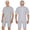 Grey, variant on Adults Anti-Strip Jumpsuit Zipper Crotch Short Sleeve Striped Bodysuit Adaptive Caring Nursing Clothes Grey L