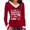 Red#3, variant on Fheaev Ugly Christmas Sweaters For Women Graphic Printed Plush V-Neck Patchwork Long Sleeved Slim Fitting Bottom T-Shirt Top Winter Holiday Pullovers Loose T-Shirt Blouse Top
