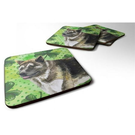 

American Akita St.Patricks Foam Coaster 3.5 x 3.5 in. - Set of 4