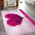 thumbnail image 2 of Rectangle Area Rugs 4 x 6 Ft, Valentine's Day Non-Slip Residential Carpet, Pink Love Heart Trees Spring Romance Indoor Crawling Mats Runner Rugs for Living Room/Dining Room/Bedroom, 2 of 8