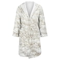 thumbnail image 4 of MEICHEN Plush Robes for Women Women's Fleece Plush Robe Long Warm Plush Bathrobe Loungewear Jacket Printed Comfort Robe Women's Robes, 4 of 5