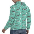 thumbnail image 3 of KLL Great White Shark Print Mens Hoodie Long Sleeve Casual Pullover Hooded Sweatshirt Fashion Drawstring Hoodies with Pocket-3X-Large, 3 of 6