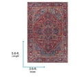 thumbnail image 3 of Livabliss Area Rugs for Living Room, 3x5 Iris Traditional Red Rug, Bedroom Dining Room Home Decor Stain Resistant Carpet (3'6" x 5'6"), 3 of 8