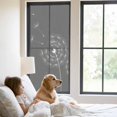 thumbnail image 2 of Grey Dandelion Window Privacy Film, Abstract Art Simple Floral Static Cling UV Sun Blocking Heat Control Window Tint Day and Night, Non-Adhesive Reusable One Way Windows Privacy Cover 23.6''x59'', 2 of 7