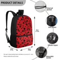 thumbnail image 3 of Jeiento Ladybug Backpack for Girls 6-8 8-10 10-12 Elementary School Kids Bookbag with Lunch Box and Pencil Case 3 In 1 School Bags Satchel Daycare Bag Red, 3 of 7