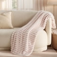 thumbnail image 5 of U by Bedsure Crystal Pink Fleece Twin Blanket for Couch - Super Soft Cozy Blankets for Women, Girls, 60x80 inches, 5 of 6