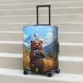 thumbnail image 6 of Fuzoiu Snowy Mountain Photography Bear Print Suitcase Cover,Washable Luggage Covers for Suitcase,Elastic Luggage Protector Cover,Scratch Resistant Travel Suitcase Covers-Large, 6 of 7
