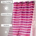 thumbnail image 3 of Striped Sheer Grommet Curtain Panels Colorado 55 W x 95 L PINK, 3 of 8