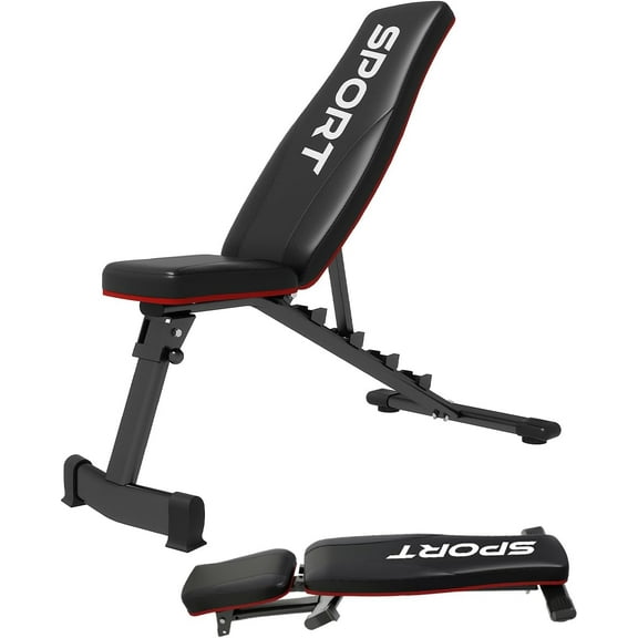 ChaoLink Adjustable Weight Bench with 660 Lb Capacity – 3-Second Fold & 80% Space-Saving, 5-Position Incline/Decline/Flat Workout Bench for Home Gym