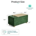 thumbnail image 3 of Linsy Home Oversized Modular Cloud Sectional Sofa, 146" 4 Seat L-Shaped Couches and Sofas with Versatile Console, Green, 3 of 12