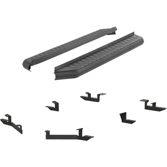 ARIES 2061020 AeroTread 5 x 76-Inch Black Stainless SUV Running Boards, Select Chevrolet Traverse, GMC Acadia