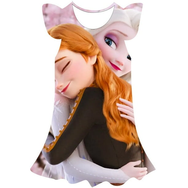 2023 año Disney lindo Frozen Elsa princesa vestido niñas dibujos animados Frozen Elsa vestidos princesa niños fiesta ropa 1-10 años 6M Gao Jinjia LED