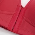 thumbnail image 6 of JGTDBPO Front Closure Bras For Women Plus Size Comfortable Bras Front Snap Bras Post Surgery Vest Breathable Gathering Front Opening Buckle Bra Wireless Minimizer Bra Everyday Bra 3-Pack, 6 of 6