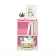 thumbnail image 5 of Furinno Luder 2-Tier Open Shelf Bookcase, Pink/White, 5 of 6