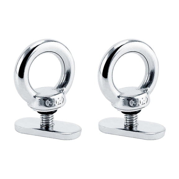 Accesorios de Plata Sunnimix 1 Par 304 Acero Inoxidable Kayak Track Mount Tie Down Eyelet Rail