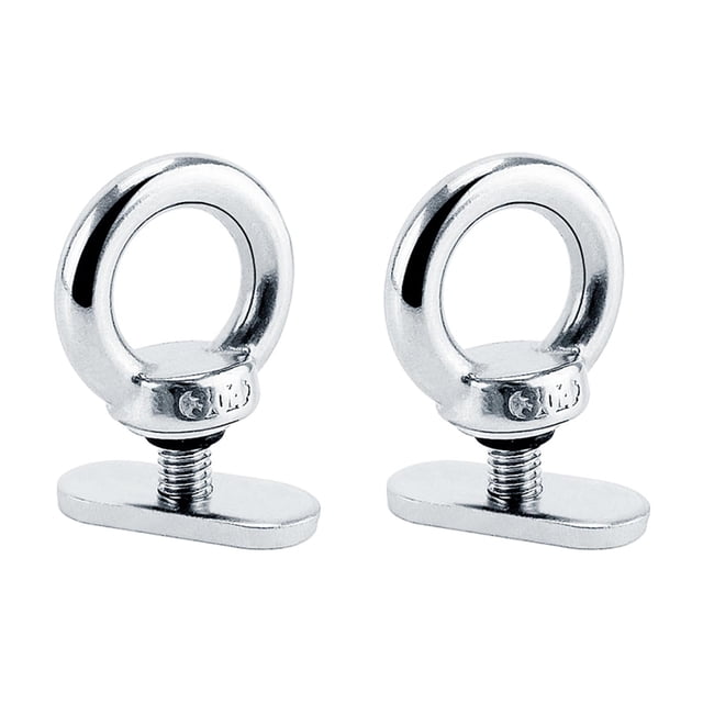 Accesorios de Plata Sunnimix 1 Par 304 Acero Inoxidable Kayak Track Mount Tie Down Eyelet Rail