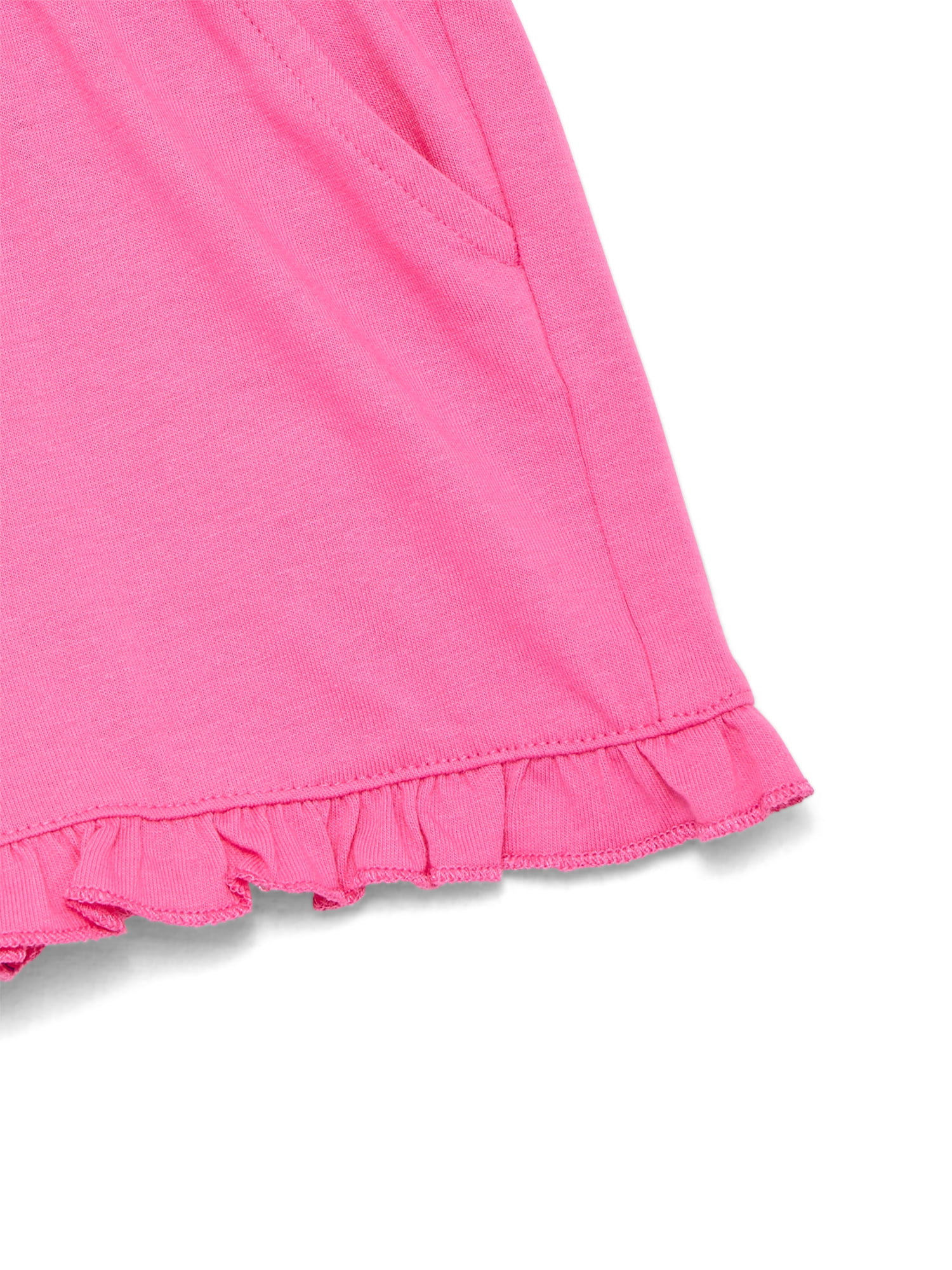 Wonder Nation Toddler Girls Ruffle Hem Shorts, Sizes 18M-5T
