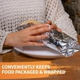 thumbnail image 6 of Insulation Sandwich Wrapping Paper Aluminum Foil Sheets - [50 Pack] - (14" x 10.3") - Aluminum Foil Sandwich Wrap Sheets For Sandwich Wraps, Burritos and BBQ, 6 of 14