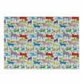 thumbnail image 1 of Horses Cutting Board, Colorful Abstract Horse Silhouette Stallion Pattern Hand Drawn Wildlife Illustration, Decorative Tempered Glass Cutting and Serving Board, Small Size, Multicolor, by Ambesonne, 1 of 1
