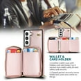 thumbnail image 4 of Samsung Galaxy S23 Crossbody Wallet Case, Zipper Pocket Phone Case Cross Body Strap with RFID Blocking Carring Bag Credit Card Premium Leather For Samsung Galaxy S23, Rosegold, 4 of 9