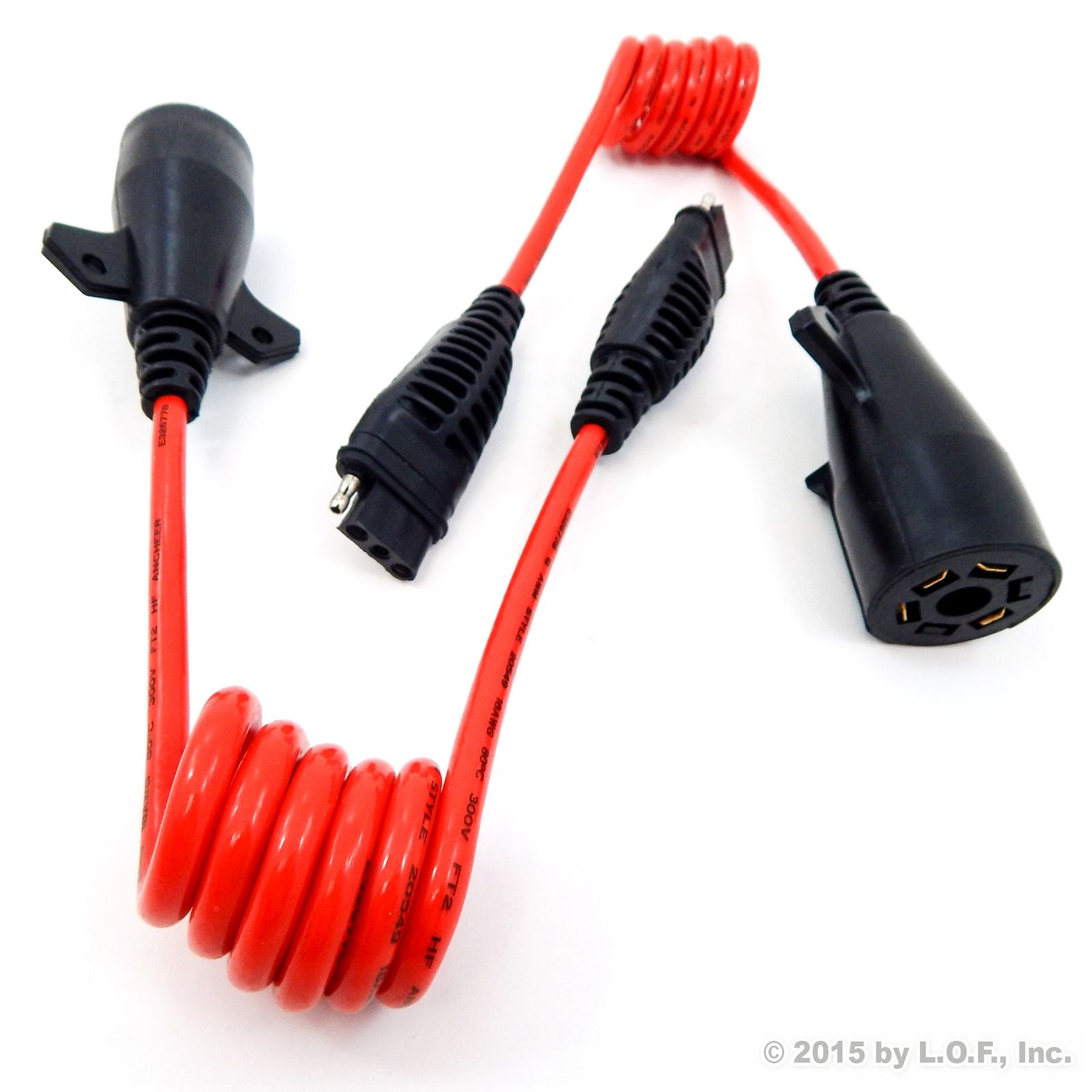 (2) 7 RV BLADE to 4 WAY-PIN FLAT Trailer Light Adapter ...