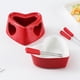 thumbnail image 4 of Sizikato - Juego de fondue de chocolate de porcelana roja en forma de coraz&oacute;n, 10 onzas, 4 of 7