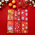thumbnail image 6 of Tachiuwa 6Pcs Chinese New Year Red Envelopes Red Packets Traditional Gift Packets Creative Lucky Envelopes for Spring Festival D, 6 of 9