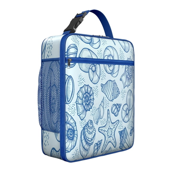 Reusable Shark Lunch Bag with Insulated Leakproof Tech | Ocean Life Series Compact Lunch Box for Men & Women | Soft Cooler Tote with Pockets, School or Office Use