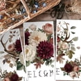 thumbnail image 4 of Juego de 3 calcomanías de flores y dalias con diseño de cuernos de ciervo para muebles y manualidades (15 x 30 cm). Incluye espátula., 4 of 9