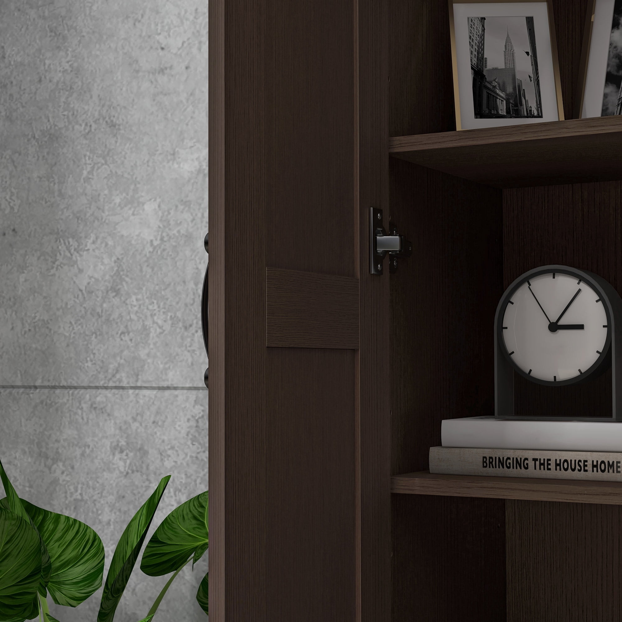 HOMCOM Storage Cabinet, Adjustable Shelves, Pantry Cupboard, Coffee