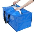 thumbnail image 4 of Unique Bargains Clothes Storage Moving Bags for Closet Organizers Blue 29x13x14.5in, 4 of 7
