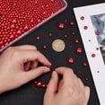 thumbnail image 4 of 2120 Pcs Perles en Résine Imitation Perle Rouge 8 Tailles Perles Rondes Rouges en Satin Perlé Perles Rondes en Vrac pour Collier Bracelet Bricolage Décoration de Fête de Noël Maison, 4 of 6