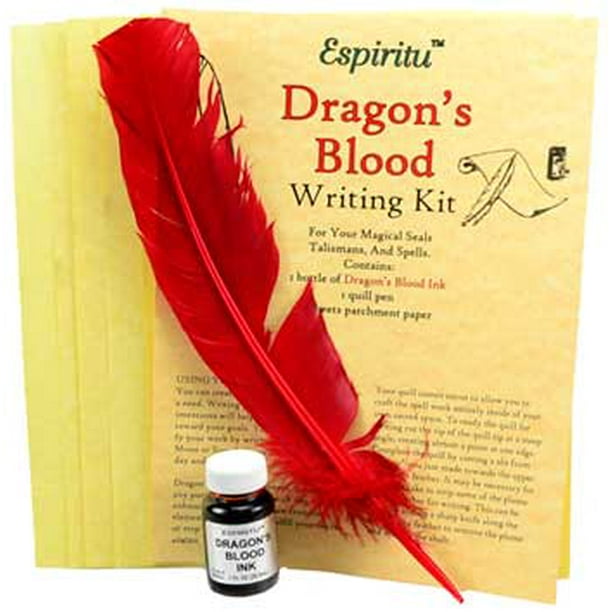 Fortune Telling Toys Spell Writing Kit Parchment Paper Dragons Blood