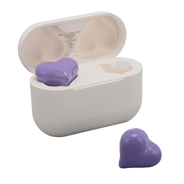 Auriculares inalámbricos en forma de corazón, verdaderos auriculares inalámbricos bt con estuche de carga, sonido estéreo hifi impermeables bt5.3 para niñas y mojeres