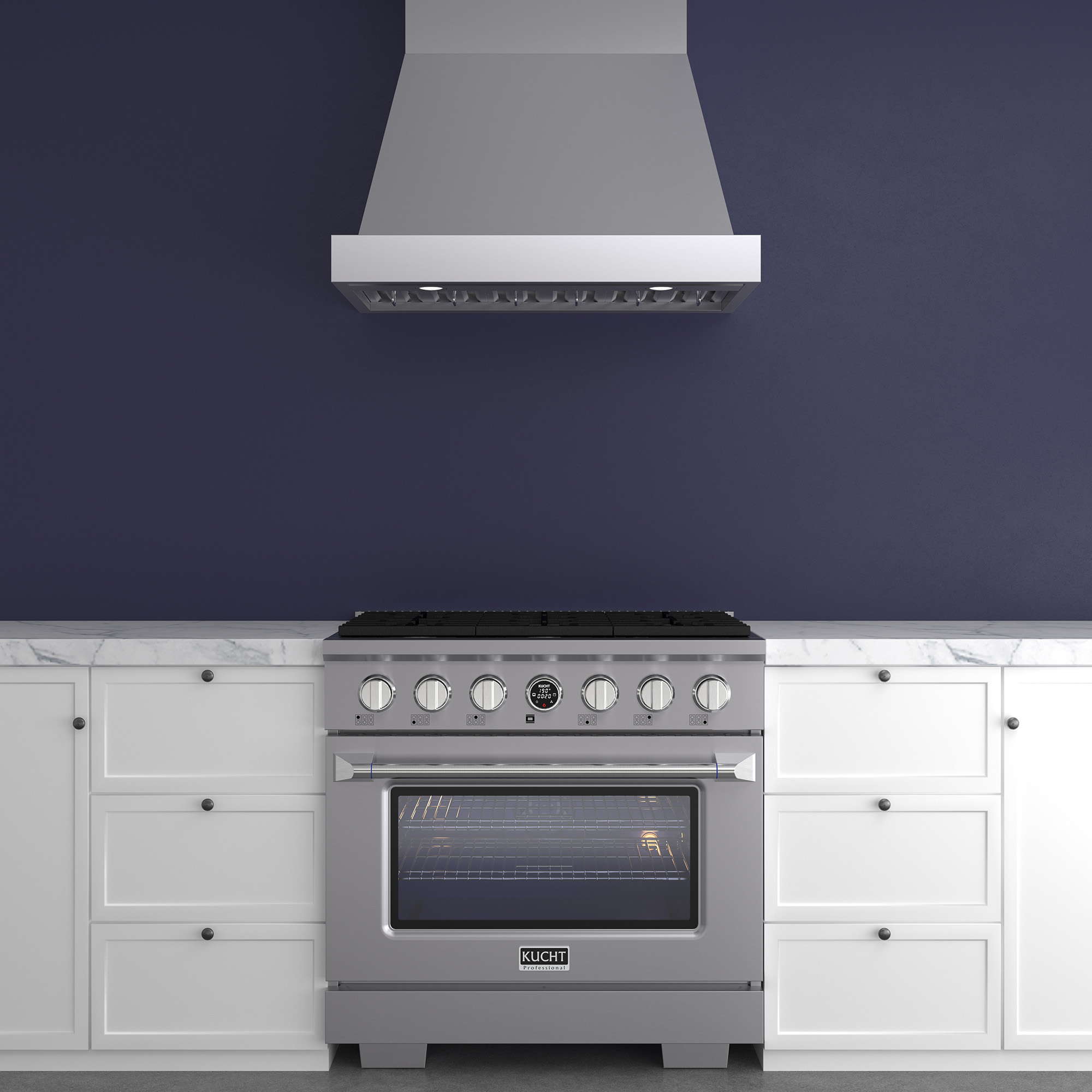 36 in. 5.2 cu. ft. 6 Burners Dual Fuel Range for Natural Gas in Stainless Steel.