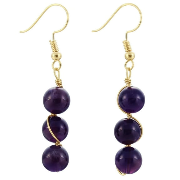 Crystal Earrings for Women  Handmade Natural Real Healing Crystals Stone Dangle Jewelry Amethyst Rose Quartz Obsidian Agate Earrings