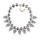 thumbnail image 1 of Collares de mujer Colgantes de hojas de cristal Cadenas de clavícula Accesorios vintage de moda Joyería de fiesta de bodas de cristal para mujeres niñas (blanco transparente) Feliz Sencillez, 1 of 3