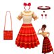 thumbnail image 1 of Disney Mirabel Isabela Costume for Girls Princess Dress Suit Cosplay Encanto Carnival Birthday Party Wreath Clothes Bag Charm7-8T (130) Gao Jinjia LED, 1 of 2