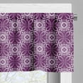thumbnail image 3 of Ambesonne Oriental Valance Pack of 2, Floral Tiles Purple Tones, 54"X12", Pale Mauve and Purple, 3 of 5