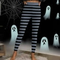 thumbnail image 4 of absanyy Womens Plus Size Hall-oween Leggings - 3XL Gray Striped, Polyester Spandex, Stretchy for Hall-oween Parties & Casual Wear, 4 of 9